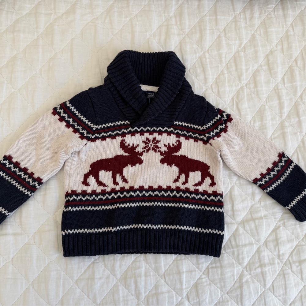 Janie and Jack Shawl Collar winter sweater